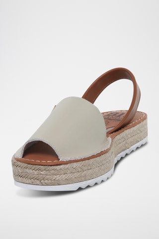 Sandales avarca plateformes en cuir - Beige
