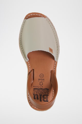 Sandales avarca plateformes en cuir - Beige