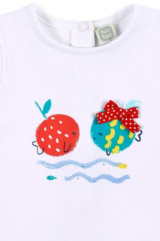 T-shirt en Legging Fruiti - Wit en rood