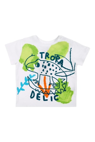 T-shirt - Blanc et vert