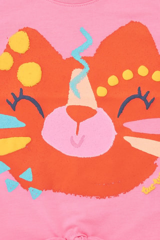 Geknoopt T-shirt Sunrise is a Lemon - Roze