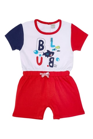Combinaison trompe - Blanc et rouge