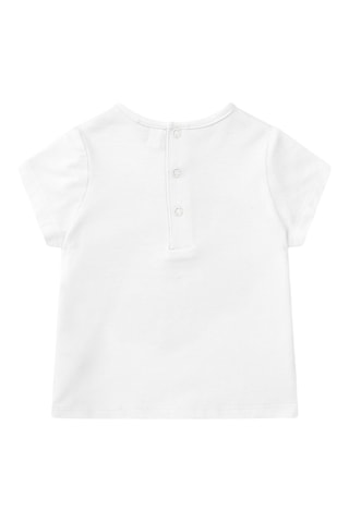 T-shirt Say Cheese - Blanc