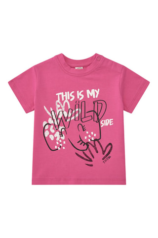 T-shirt Say Cheese - Rose