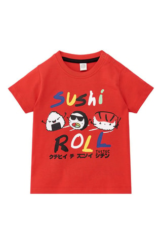 T-shirt Hey Sushi - Rood