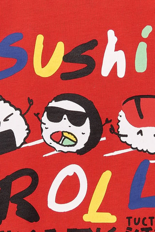 T-shirt Hey Sushi - Rood