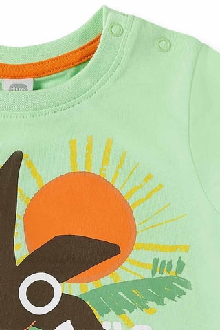 T-shirt Banana Records - Groen
