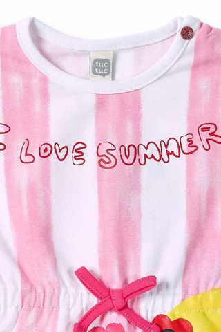 Robe Creamy Ice - Blanc et rose