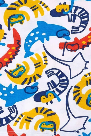 T-shirt - Blanc et bleu