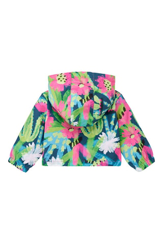 Jasje met Capuchon Tropadelic - Groen en roze