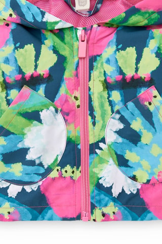 Jasje met Capuchon Tropadelic - Groen en roze