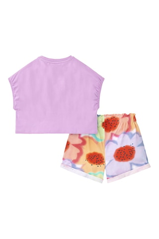 T-shirt et short Paradise Beach - Violet