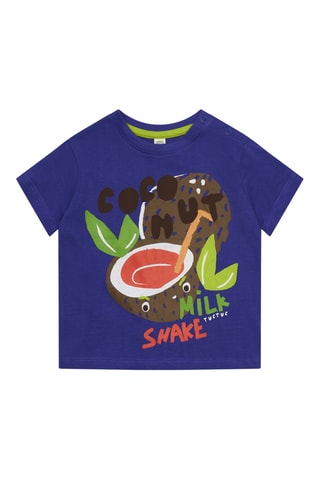 T-shirt en Bermuda Vacay Feelings - Blauw