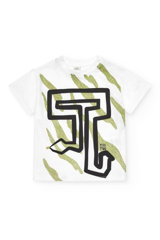 T-shirt Say Cheese - Wit