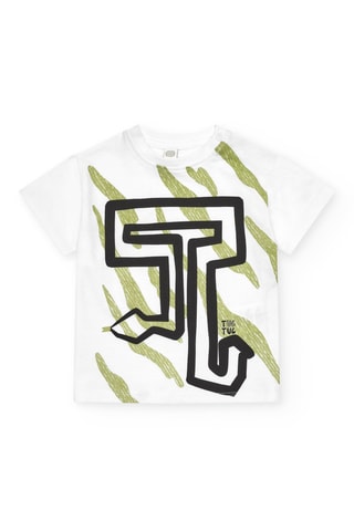 T-shirt Say Cheese - Wit