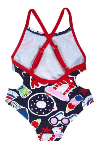 Maillot 1 pièce Beach Day - Rouge et bleu