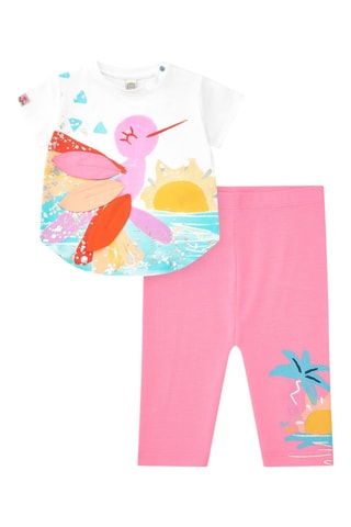 T-shirt en Legging Sunrise is a Lemon - Wit