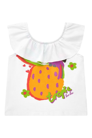 T-shirt Vacay Feelings - Blanc