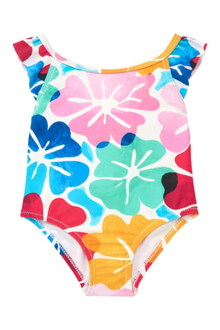 Maillot 1 pièce Beach Squad - Blanc