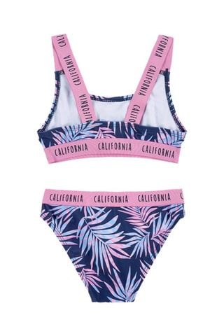 Maillot 2 pièces California Chill - Bleu et rose