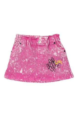 Spijkerrok Rebel Girl - Zwart en roze