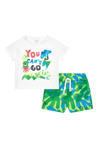 T-shirt et short Color The Sea - Blanc