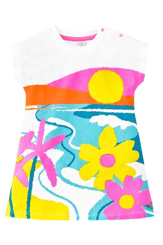 Robe Laguna Beach - Blanc et jaune