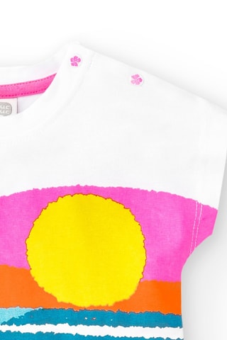Robe Laguna Beach - Blanc et jaune