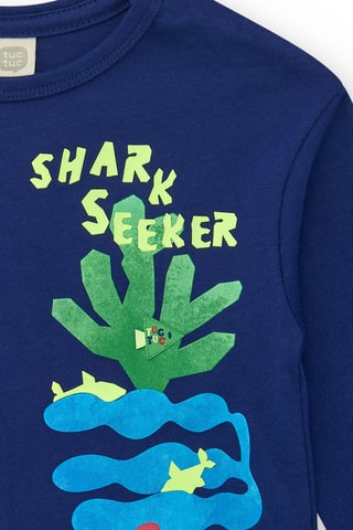 T-shirt Color The Sea - Blauw