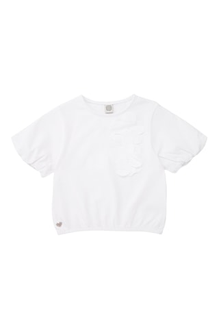 T-shirt Lilac love - Blanc
