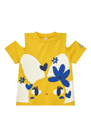 T-shirt Hey buddies - Jaune