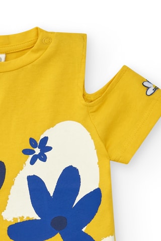 T-shirt Hey buddies - Jaune