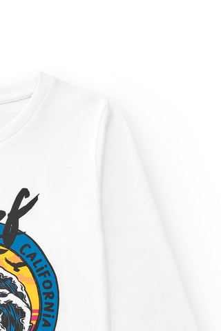 T-shirt Surf and fun - Blanc