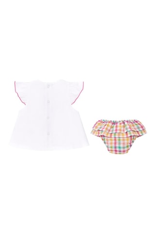 T-shirt et bloomer - Blanc et rose