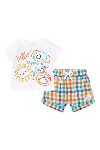 T-shirt et short - Blanc et bleu