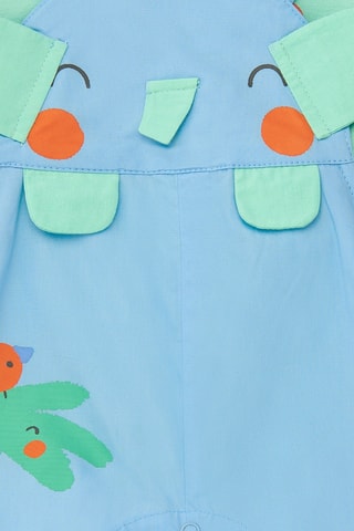 T-shirt et salopette Tropical Summer - Bleu