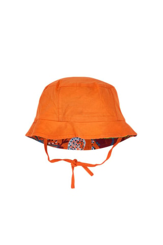 Dubbelzijdig bobhoedje Eco-Safari - Oranje