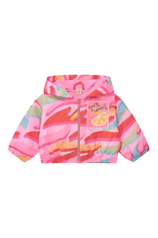 Jasje met Capuchon Tie and Dye Sunrise Is a Lemon - Roze