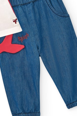 T-shirt et pantalon en jean Under The Sea - Rouge