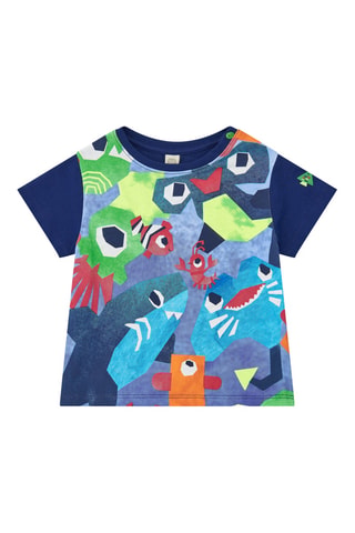 T-shirt Color The Sea - Blauw
