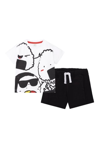 T-shirt et short - Blanc et noir
