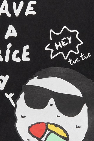T-shirt Hey Sushi - Zwart