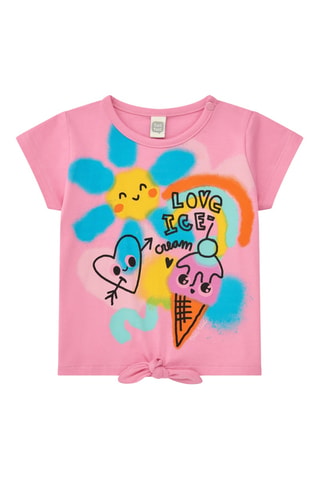 T-shirt en Broekje First Have Fun - Paars