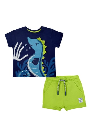 T-shirt en Short Ocean Wonders - Blauw en groen