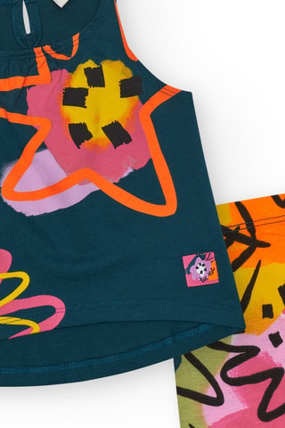 T-shirt en Wielrenbroekje Say Cheese - Groen