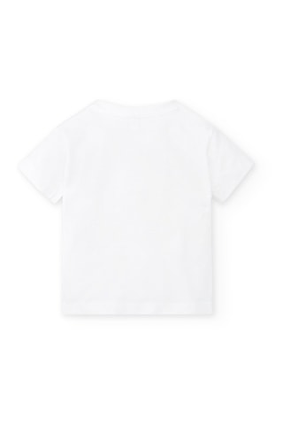 T-shirt - Blanc et bleu