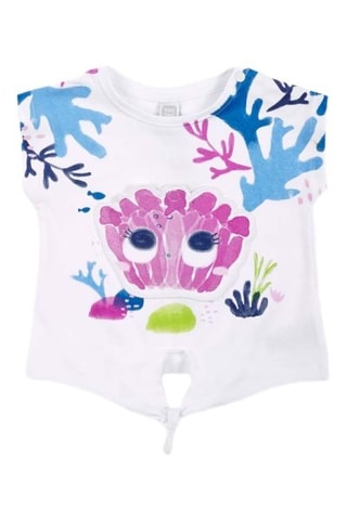 T-shirt - Blanc et bleu