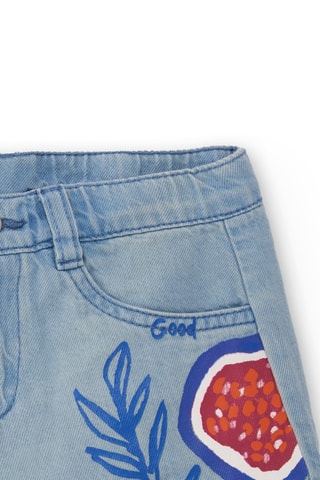 Spijkershort Acid Bloom - Blauw