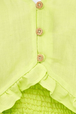 Combinaison en lin Acid Bloom - Vert