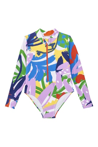 Maillot 1 pièce Rockin the jungle - Blanc